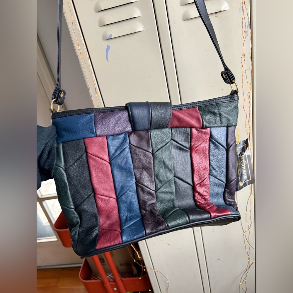 La Covina Leather Patchwork Purse - image 12